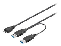 MicroConnect - USB-/strömkabel - 30 cm USB3.0AAY03MICRO