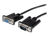 StarTech.com 3 m svart standard seriell DB9 RS232-kabel - M/F - seriell förlängningskabel - DB-9 till DB-9 - 3 m MXT1003MBK