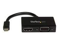 StarTech.com A/V-reseadapter: 2-i-1 Mini DisplayPort till HDMI eller VGA-konverterare - videokonverterare - svart MDP2HDVGA