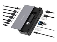 Verbatim Pro - dockningsstation - USB-C - 2 x HDMI, DP - 1GbE 32173