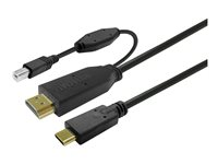 VivoLink - USB-kabelsats - 24 pin USB-C till HDMI, USB Type B - 10 m PROUSBCHDMIUSBB10