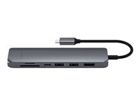 Satechi USB-C Slim Multi-Port with Ethernet Adapter - dockningsstation - USB-C - HDMI - 1GbE ST-UCSMA3M