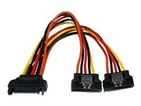 StarTech.com 6in Latching SATA Power Y Splitter Cable Adapter - M/F - 6 inch Serial ATA Power Cable Splitter - SATA Power Y Cable Adapter - strömdelare - SATA-ström till SATA-ström - 15.24 cm PYO2LSATA
