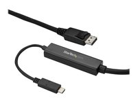 StarTech.com 9.8ft/3m USB C to DisplayPort 1.2 Cable 4K 60Hz, USB-C to DisplayPort Adapter Cable HBR2, USB Type-C DP Alt Mode to DP Monitor Video Cable, Compatible w/ Thunderbolt 3, Black - USB-C Male to DP Male (CDP2DPMM3MB) - extern videoadapter - STM32F072CBU6 - svart CDP2DPMM3MB