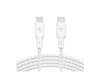 Belkin BoostCharge - USB typ C-kabel - 24 pin USB-C till 24 pin USB-C - 2 m CAB014BT2MWH