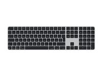 Apple Magic Keyboard with Touch ID and Numeric Keypad - tangentbord - USB-C - QWERTY - italiensk - svarta tangenter Inmatningsenhet MXK83T/A