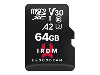 GOODRAM IRDM M2AA - flash-minneskort - 64 GB - mikroSDXC UHS-I IR-M2AA-0640R12