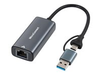 MicroConnect - nätverksadapter - USB-C - Gigabit Ethernet x 1 MC-USBACNET2.5G