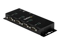 StarTech.com USB till DB9 RS232 seriell adapterhubb med 4 portar - Industriell DIN Rail och väggmonterbar - seriell adapter - USB 2.0 - RS-232 x 4 ICUSB2324I